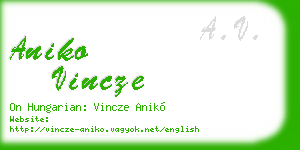 aniko vincze business card
